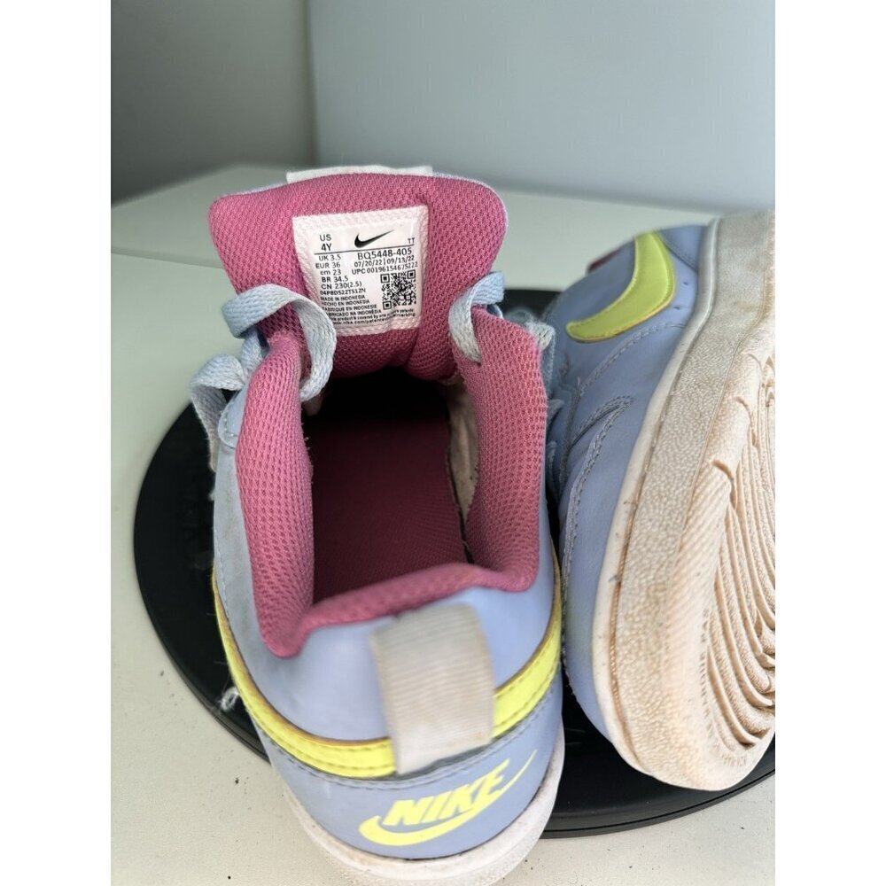 Nike Shoes 4Y Court Borough 2 Sneakers Multicolor Leather Casual BQ5448-405 - Picture 9 of 9